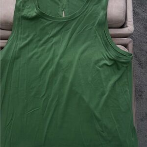 Athleta Green back slit Muscle Tank